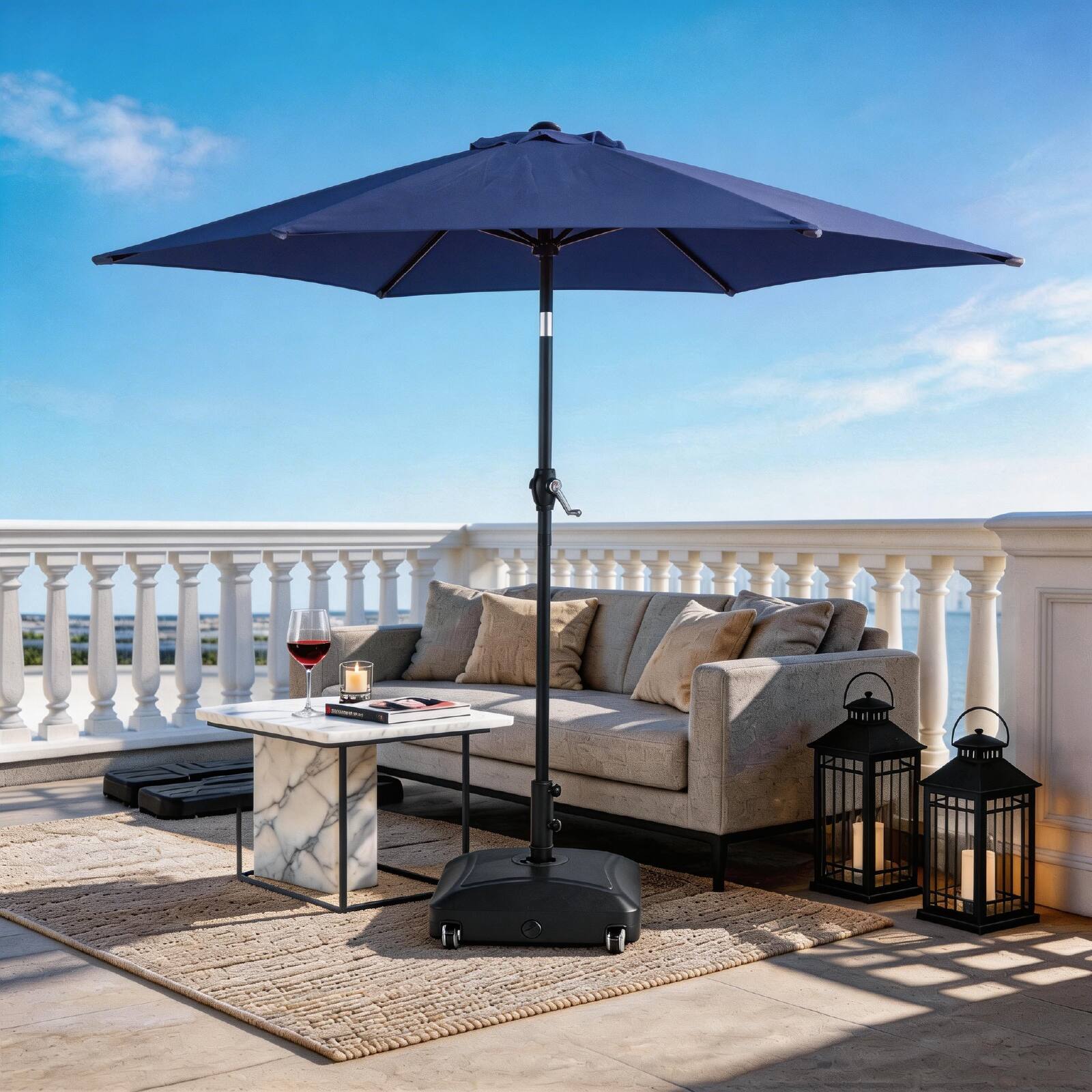 Angle. Winado - 7.5FT Patio Umbrella Outdoor Umbrella with Push Button Tilt and Crank, Umbrella Outdoor Patio for Patio.