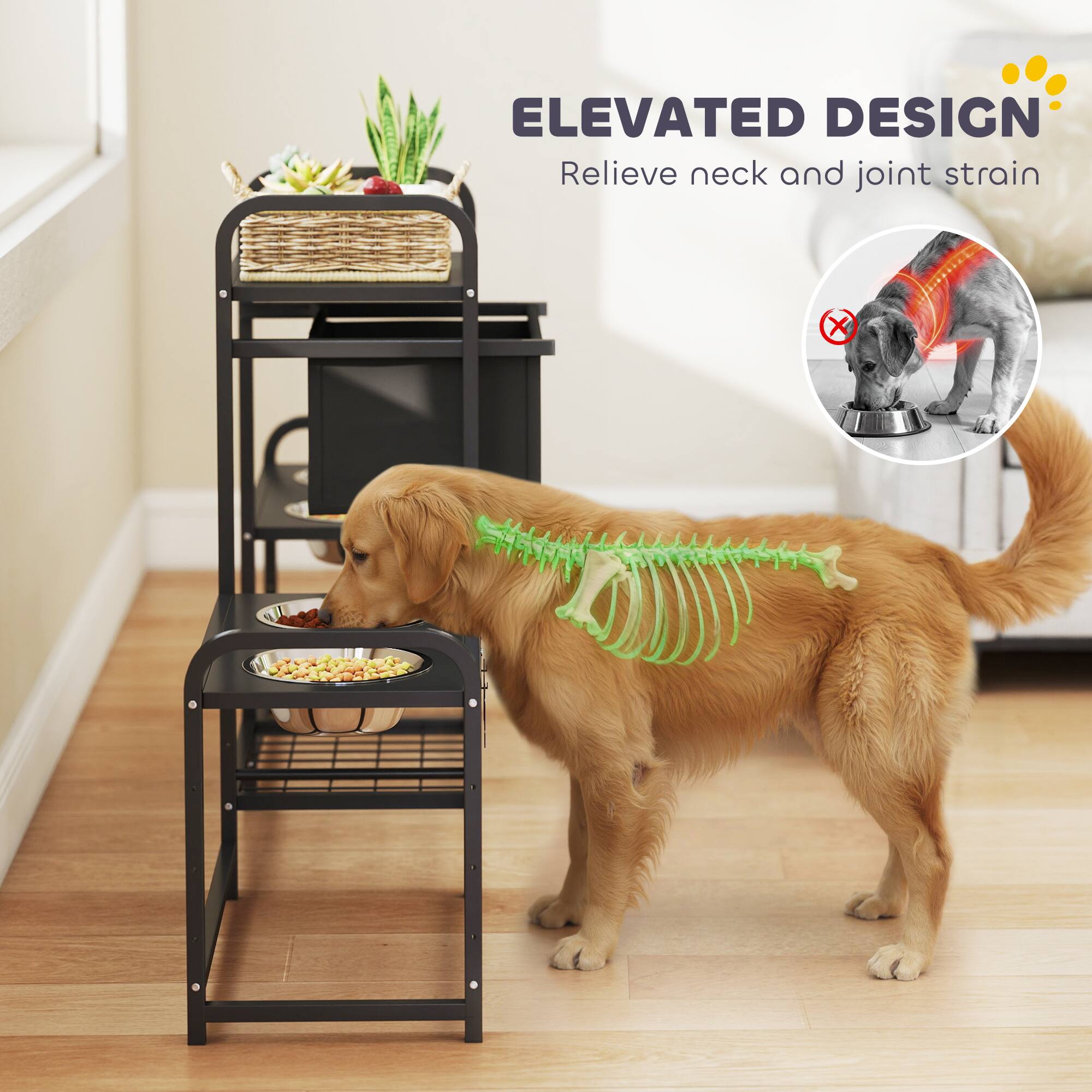 ELEVATED DESIGN  
Relieve neck and joint strain