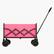 Alt View 5. VEVOR - Collapsible Wagon Carts, 120L & 225LBS Folding Wagons with All-Terrain Wheels, Heavy Duty Outdoor Utility Cart - Pink + Black.
