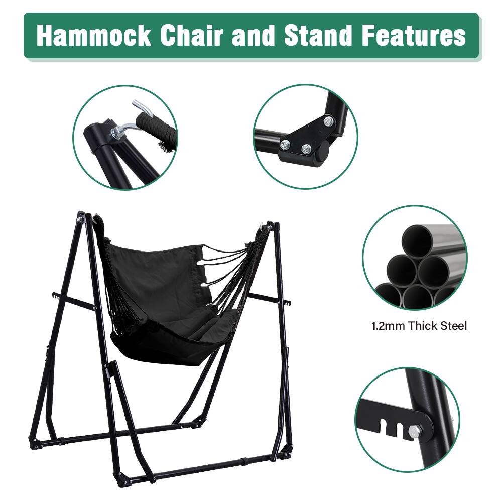 Hammock Chair and Stand Features

1.2mm Thick Steel