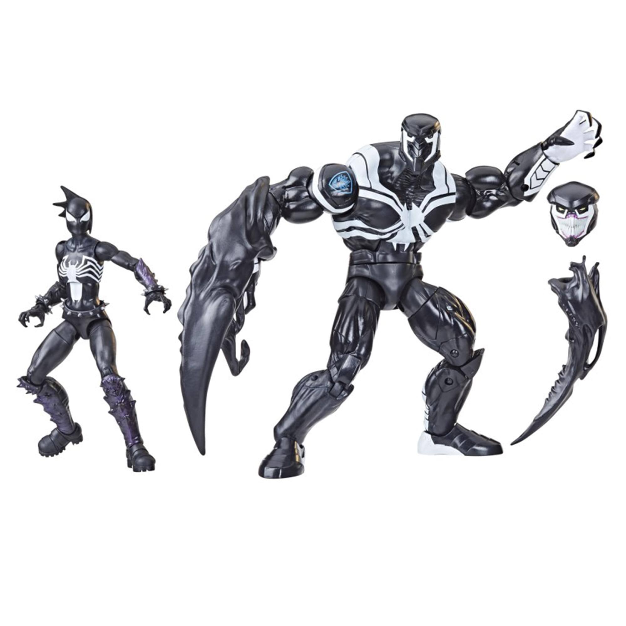 Alt View 5. Hasbro - Marvel Legends 6 Inch Action Figures | Venom Space Knight & Mania - Black/White.