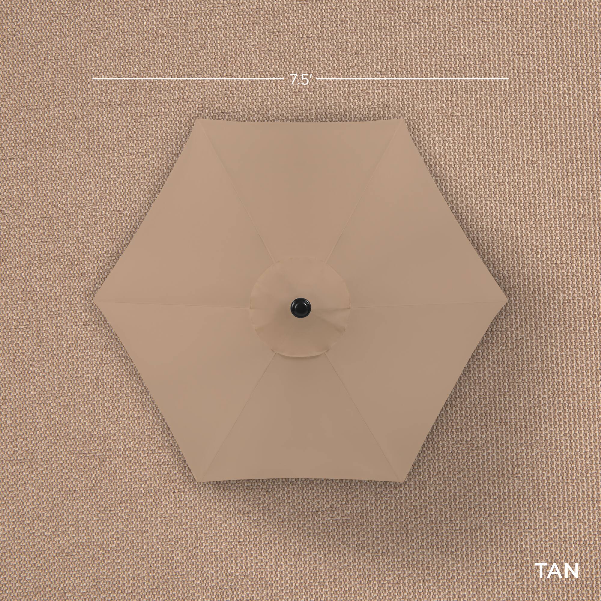 Alt View 3. Best Choice Products - Best Choice Products 7.5ft Heavy-Duty Outdoor Market Patio Umbrella w/ Push Button Tilt, Easy Crank, Tan - Tan.