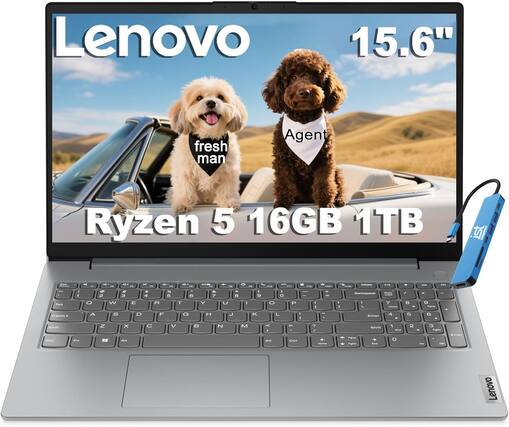 Lenovo 15.6"
Ryzen 5 16GB 1TB