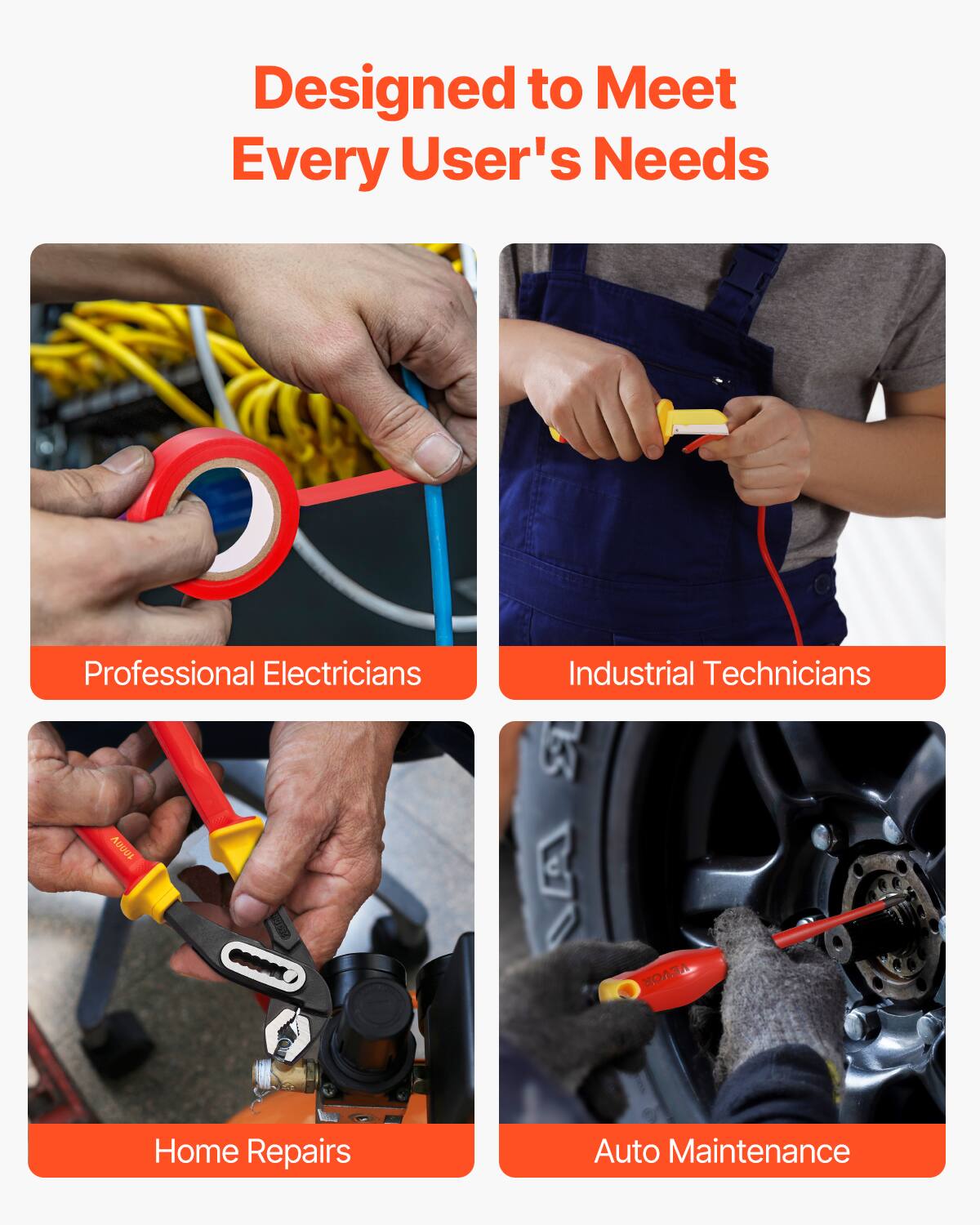 Designed to Meet Every User's Needs

- Professional Electricians
- Industrial Technicians
- Home Repairs
- Auto Maintenance