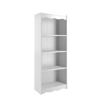 CorLiving - Hawthorne Collection 4 Shelf Floor-Standing Bookcase - White - Front_Zoom