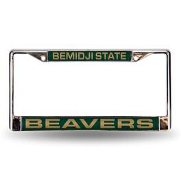 Rico Industries - BSU (BemidjiState) Beavers Chrome Metal License Plate Frame Holder - Multi