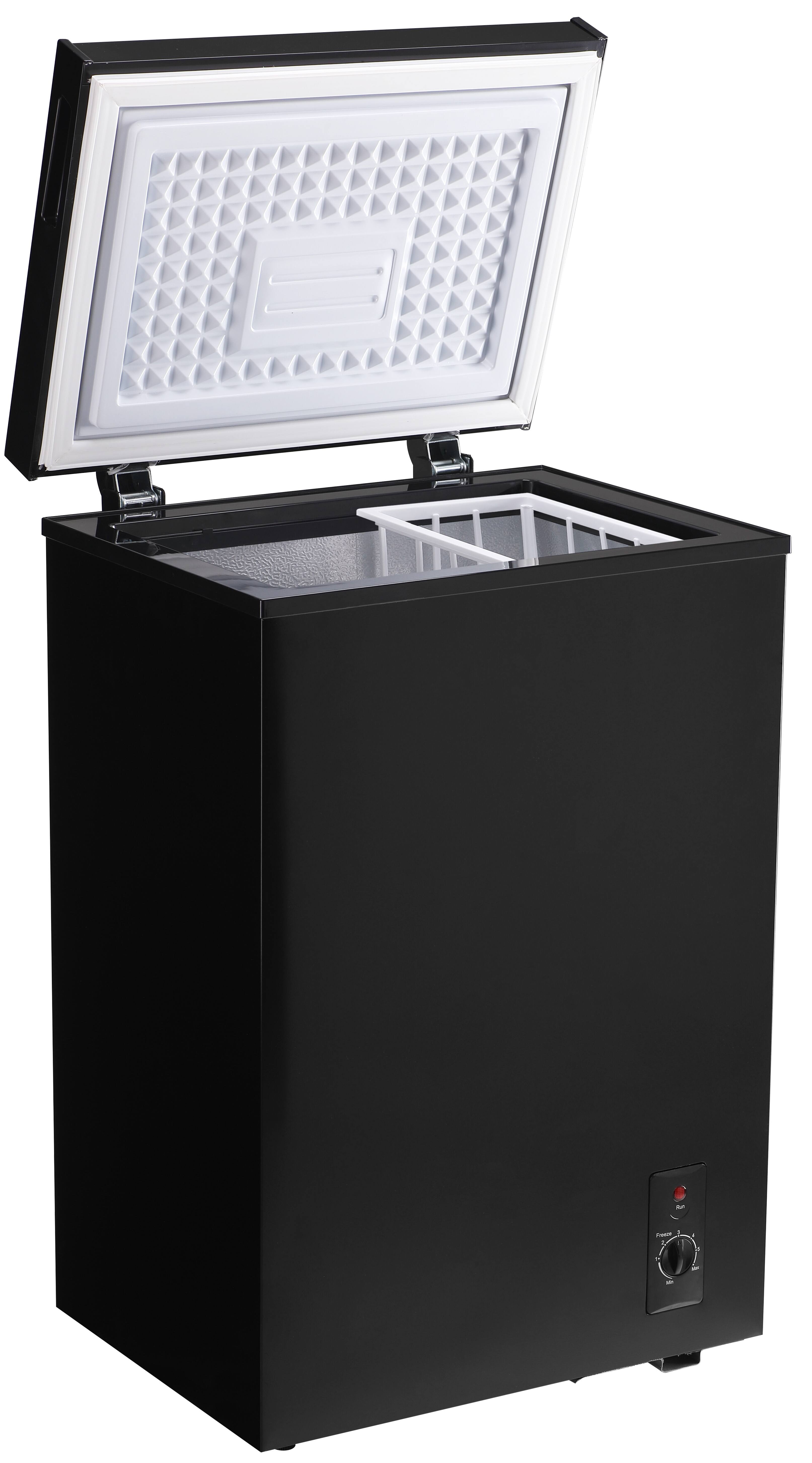 Alt View 7. Loheer - 2.8 Cu. Ft. Compact Chest Freezer with Adjustable Thermostat & Removable Basket - BLACK.