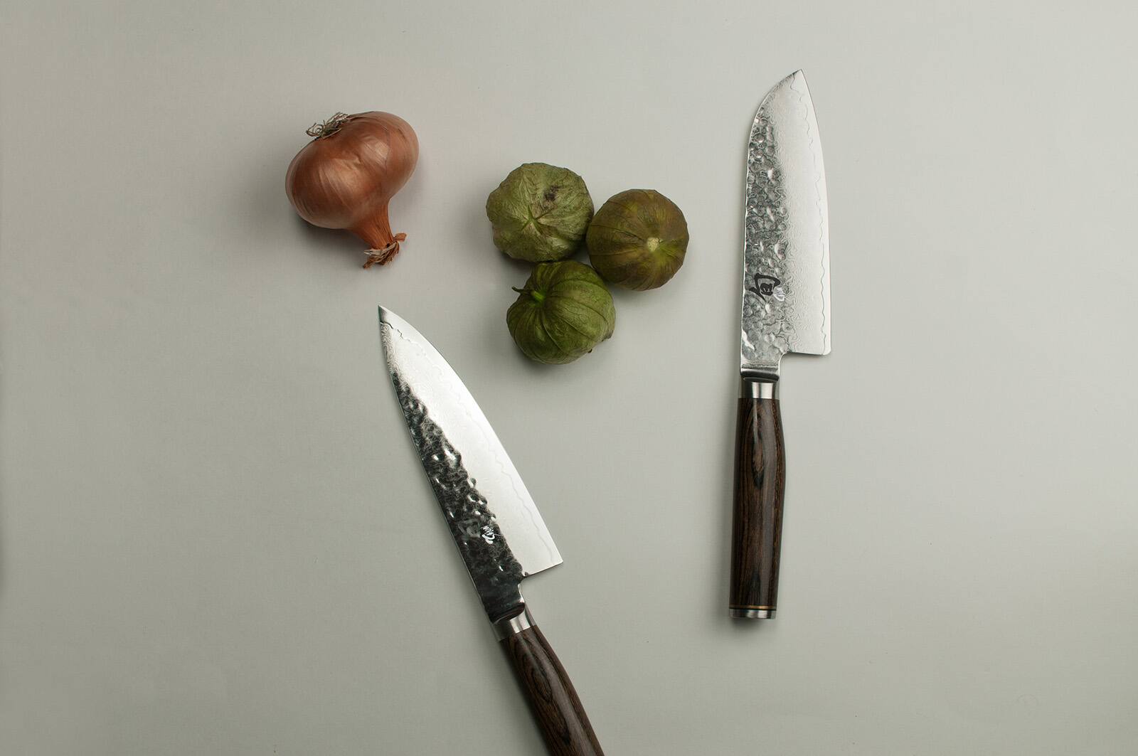 Alt View 3. Shun - Premier Santoku Knife, 5.5 Inch - Brown.
