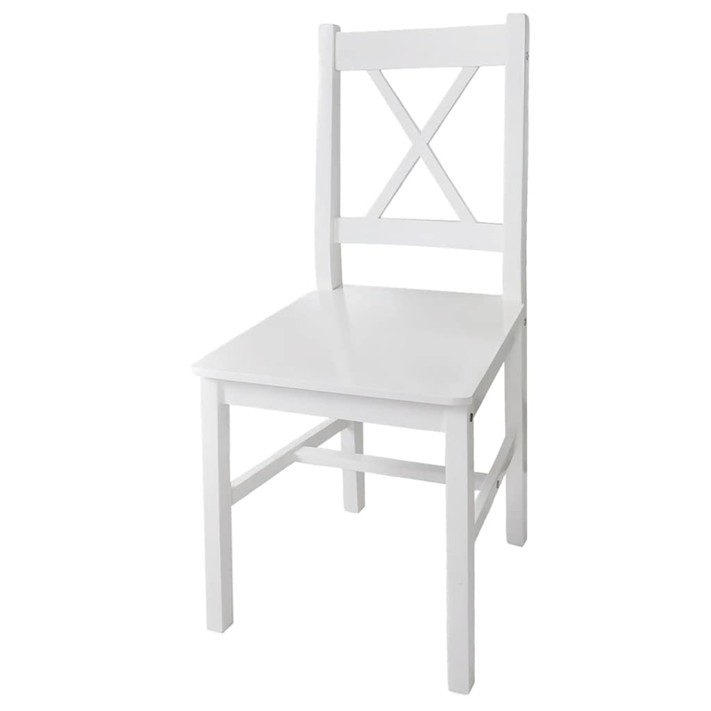 Alt View 1. Boyel Living - Indoor Rectangular Dining Chair Set of 4 White Pine wood Medium Ergonomic - White.