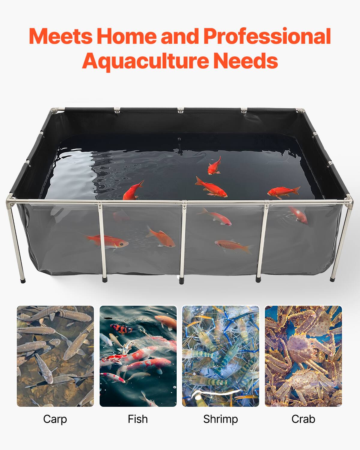 Meets Home and Professional Aquaculture Needs

Carp  
Fish  
Shrimp  
Crab