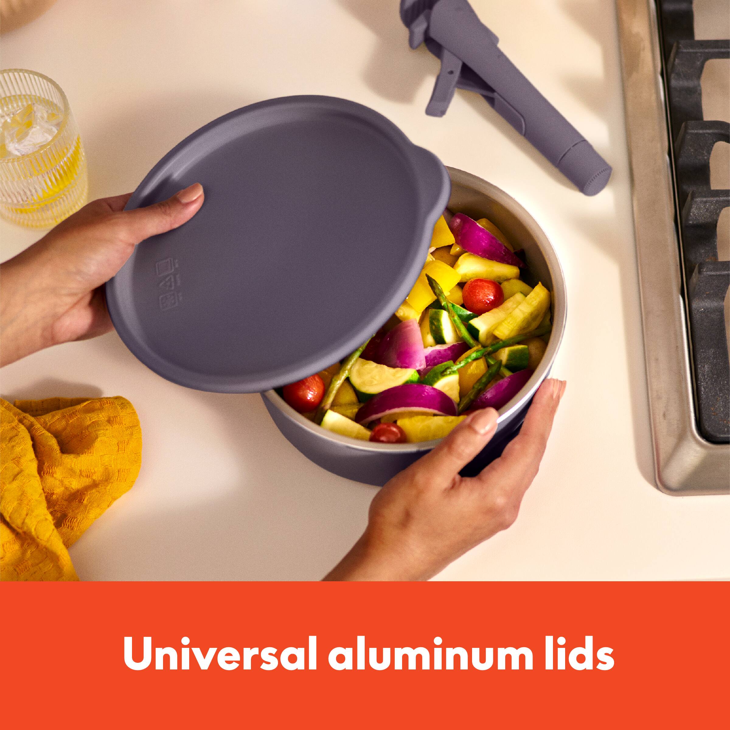 Universal aluminum lids