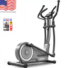 HARISON - Elliptical Machine for Home 350 LB, Magnetic Elliptical Trainer with 16-Level Resistance (BBE1190B) - Black