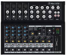 Front. Mackie - Mix12FX Compact Mixer - Black.