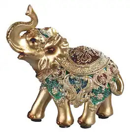 FC Design - 4.25"H Thai Elephant Figurine Statue Office Desk Tabletop Home Decor Gift - Multi-Color