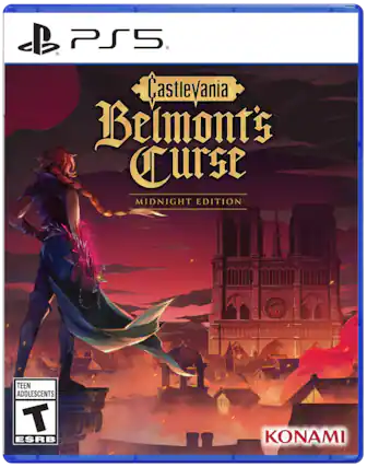 PS5 Castlevania Belmont's Curse MIDNIGHT EDITION
TEEN ADOLESCENTS T ESRB
KONAMI - T (Teen 13+)