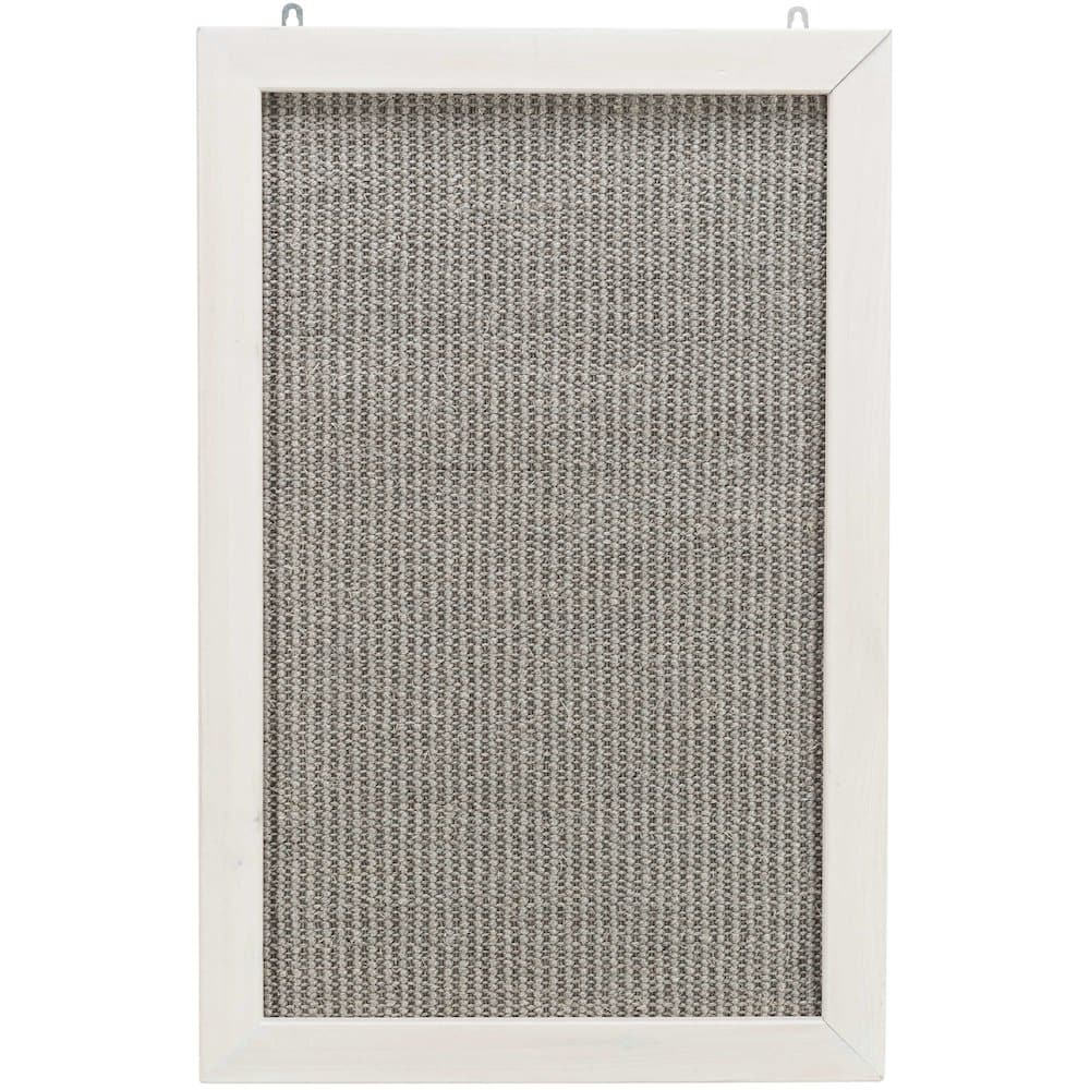 TRIXIE - Wall Mount Scratching Board, Vertical Scratching Mat, Sisal Cat Scratcher - Gray/White