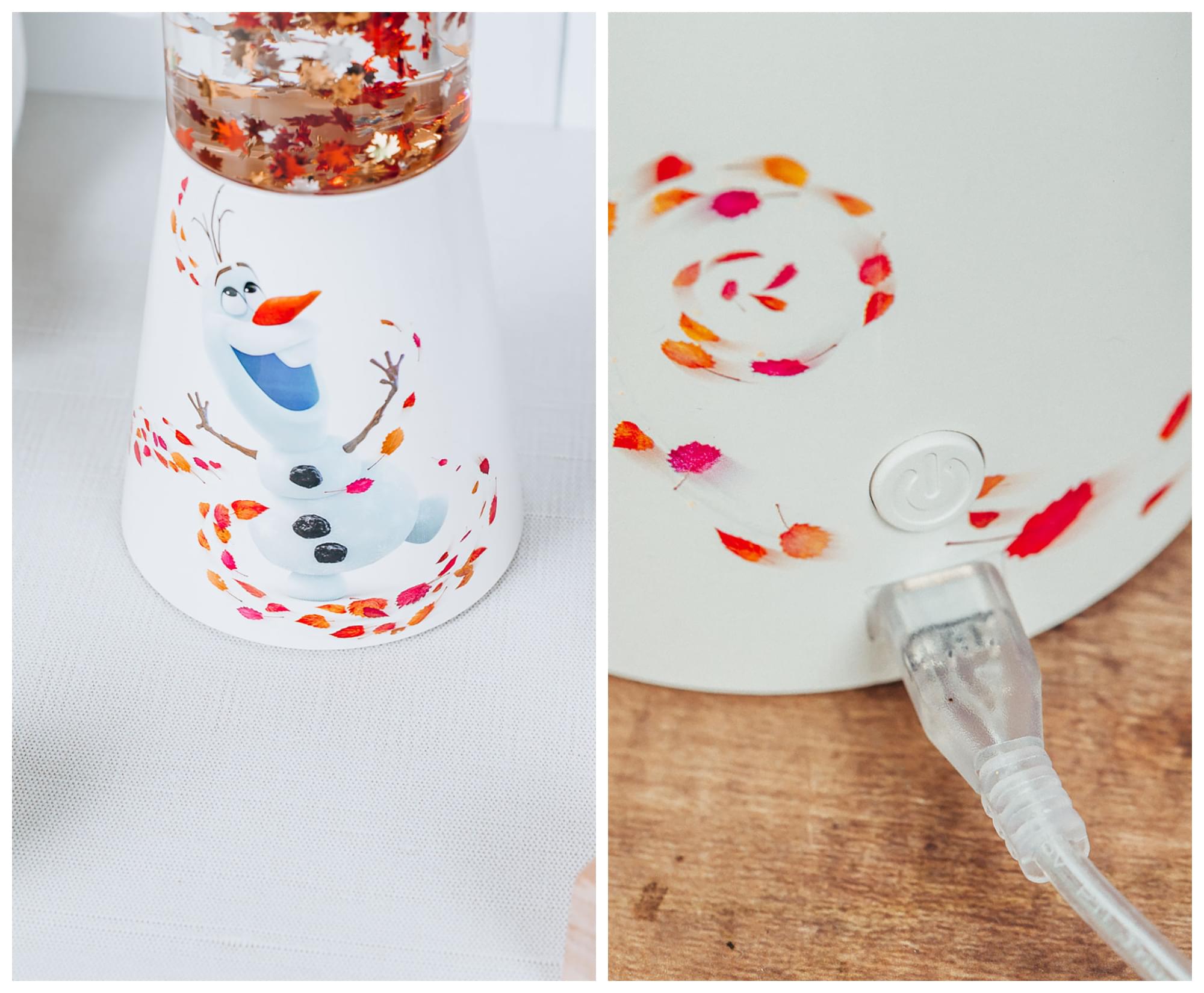 Alt View 2. Ukonic - Disney Frozen 2 Olaf Glitter Motion Lamp | 12 Inches Tall - White.