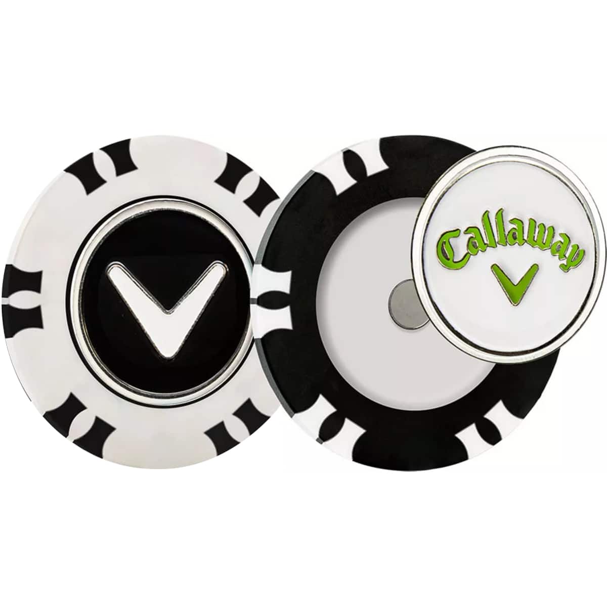 Callaway - Dual-Mark Poker Chip Golf Ball Marker - 2-Pack - Black/White
