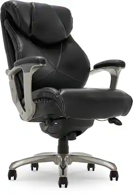 La-Z-Boy - Cantania Bonded Leather Executive Office Chair - Black