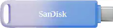 Front. SANDISK - SanDisk Creator Phone Drive 256GB USB Type C and Lightning connectors - blue.