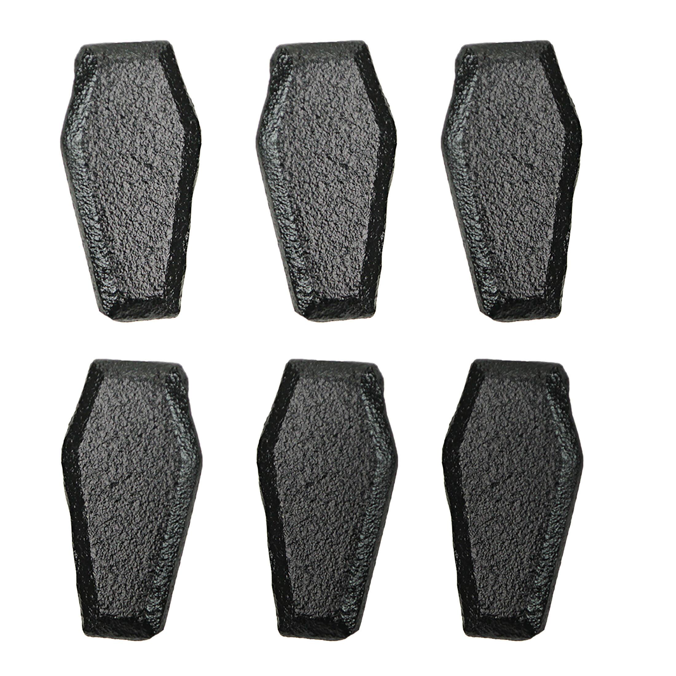 Alt View 8. Zeckos - Set of 6 Gothic Black Coffin Pulls - 2.5" x 1.5" - Cabinet Decor - Black.