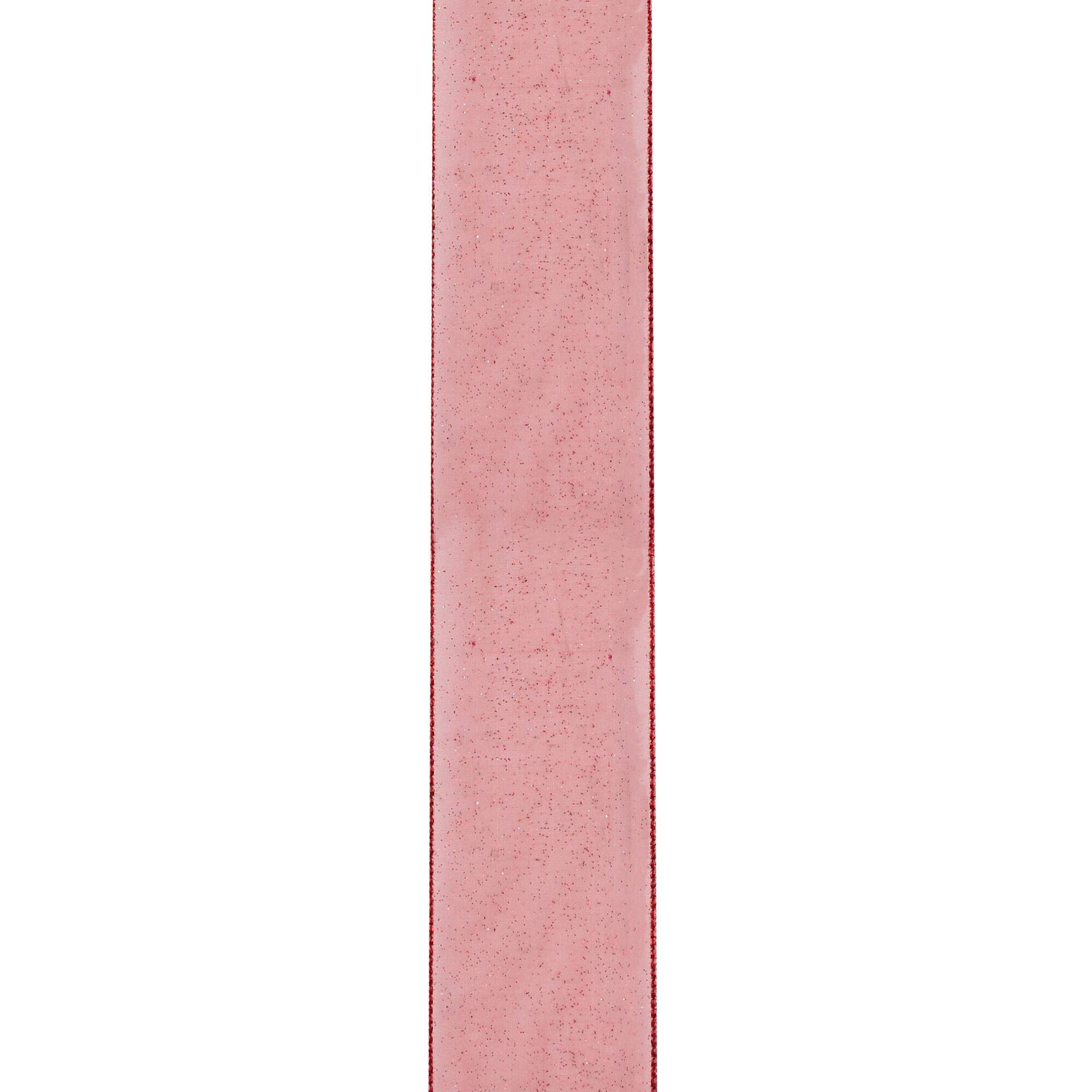 Northlight - Raspberry Wired Christmas Craft Ribbon 2.5" x 10 Yards - Red