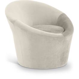 Meridian Furniture - Tristan Cream Velvet Accent Chair - Beige