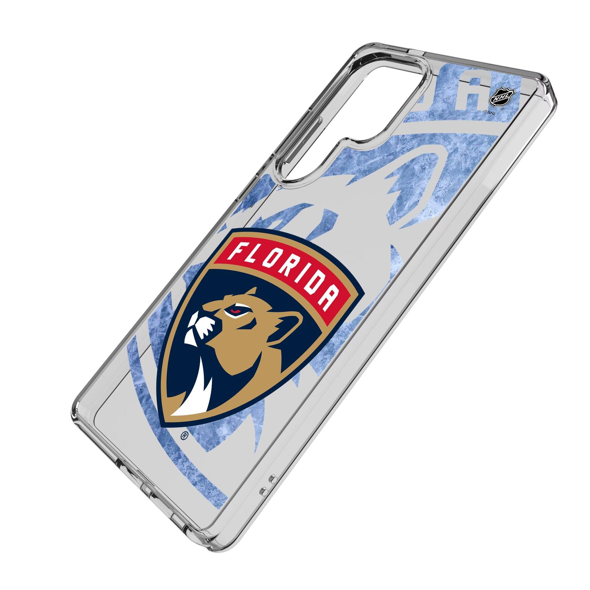 Alt View 1. Keyscaper - Florida Panthers Galaxy Clear Ice Case - S25 - Multicolor.