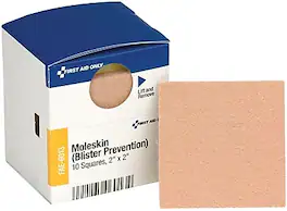 SmartCompliance - 2" x 2" Moleskin Blister Adhesive Bandages, 10/Box (FAE-6013) - Beige