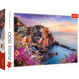 Trefl - Red 1500 Piece Puzzle - View of Manarola