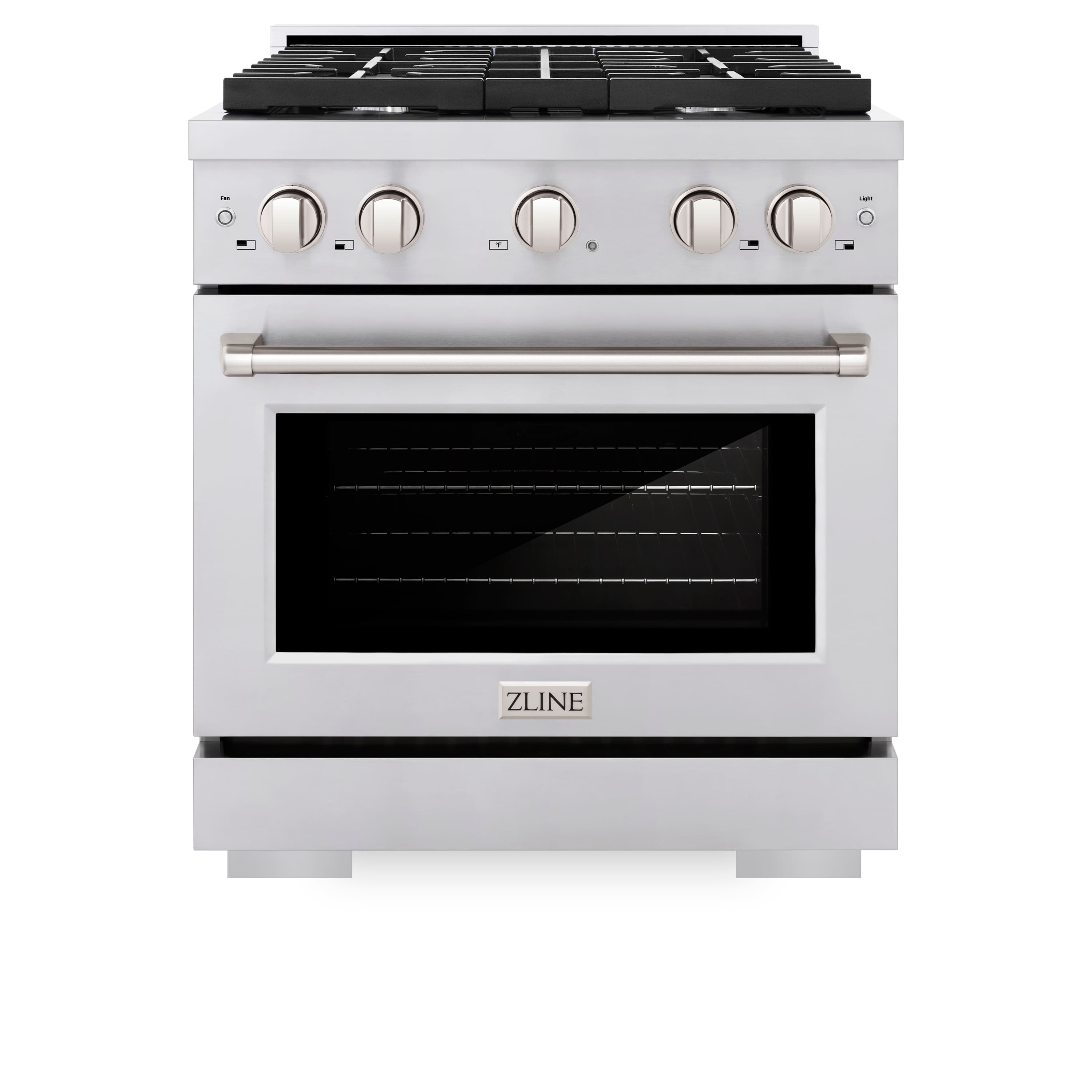 ZLINE - 30 in. 4.2 cu. ft. Paramount Freestanding Gas Range with 4 Burner Cooktop and Convection Gas Oven in Stainless Steel - Stainless Steel