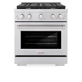 ZLINE - 30 in. 4.2 cu. ft. Paramount Freestanding Gas Range with 4 Burner Cooktop and Convection Gas Oven in Stainless Steel - Stainless Steel