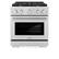 Front. ZLINE - 30 in. 4.2 cu. ft. Paramount Freestanding Gas Range with 4 Burner Cooktop and Convection Gas Oven in Stainless Steel - Stainless Steel.