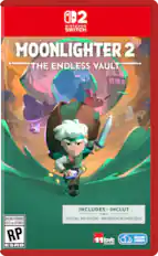 CB2 NINTENDO SWITCH
MOONLIGHTER 2 THE ENDLESS VAULT
INCLUDES - INCLUT
RATING PENDING COTE en ATTENTE RP ESRB
DIGITAL ARTBOOK - ARTBOOK NUMÉRIQUE
11 bit STUDIOS
SILVER LINING