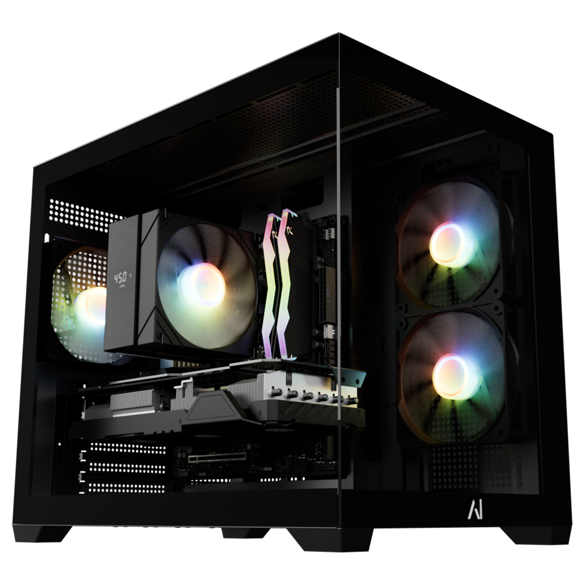 Front. Andromeda Insights - AI Gaming PC Spectra| NVIDIA GeForce RTX 5060 Ti 8GB | Intel Core Ultra 5 245KF 5.2 GHz Turbo | 16GB DDR5 | 1TB Gen4 SSD - Black.