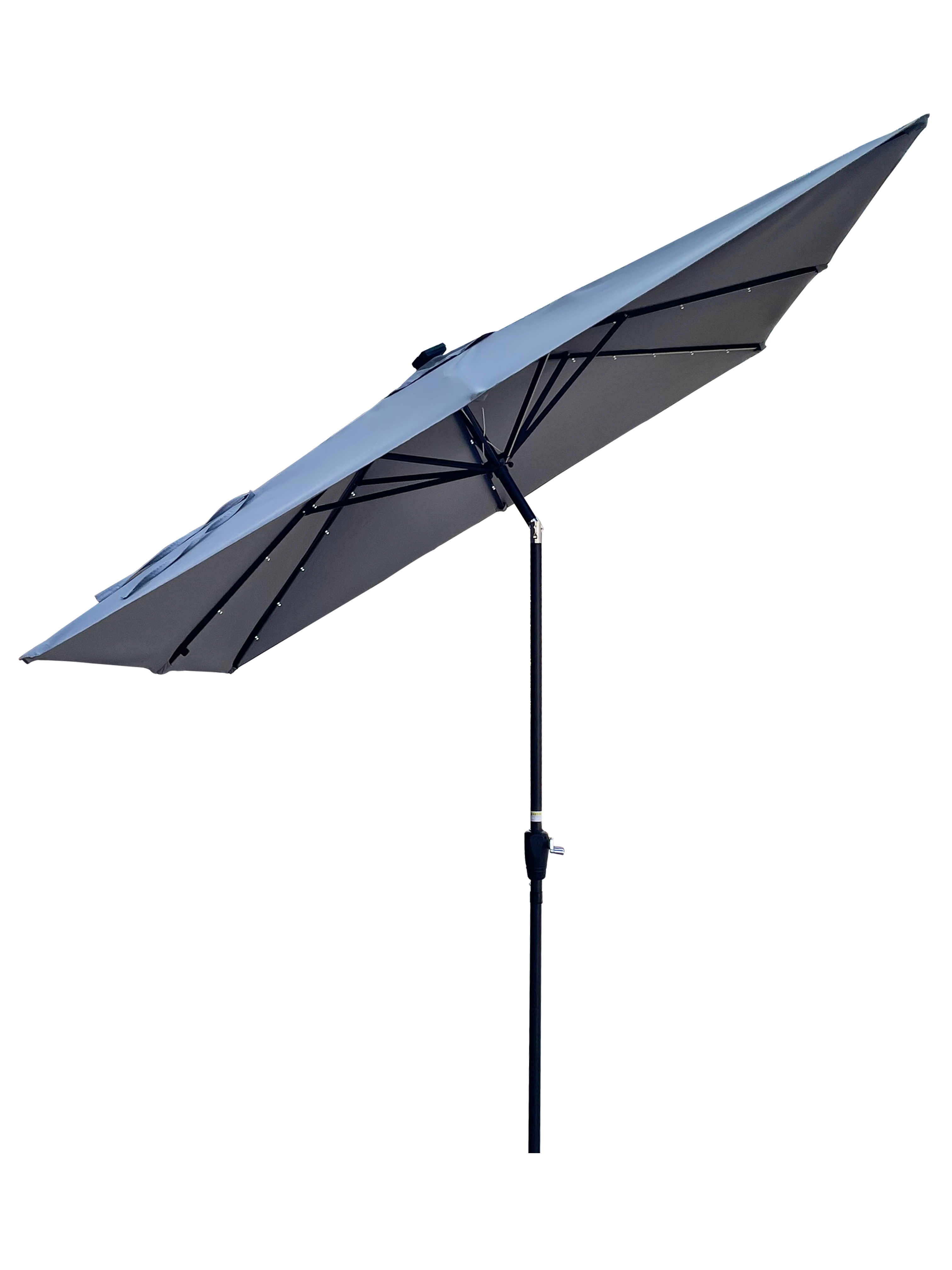 Back. Loheer - Loheer Square Patio Umbrella Solar Lighted Outdoor Umbrella Waterproof Sun Shade Market Umbrella with Crank.
