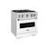 Angle. ZLINE - 30" Classic Dual Fuel White Matte Door Range w/ 4 Burners & Convection Oven (CDR-WM-30) - White.