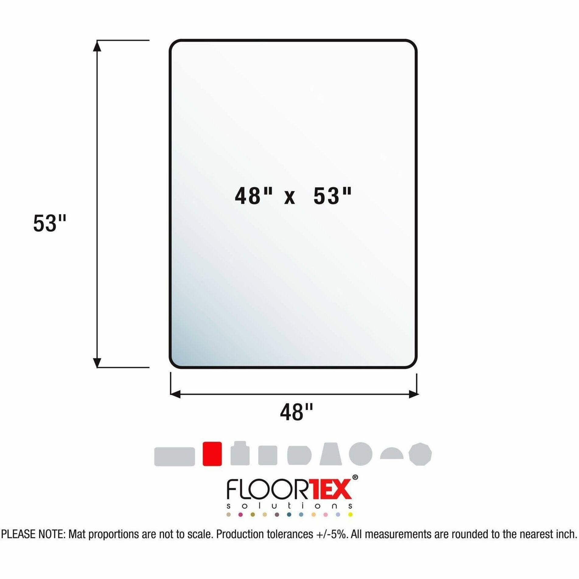 Alt View 24. Floortex - Cleartex Unomat Anti-Slip Rectangular Chair Mat Hard Floors and Carpet Tiles - 48'' x 53'' - Clear.