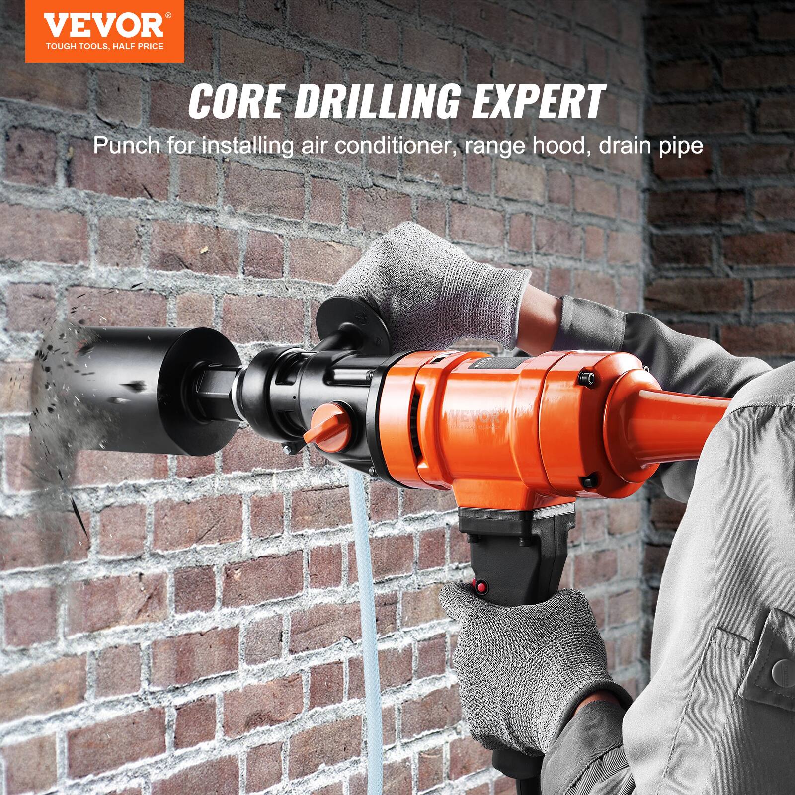 VEVOR TOUGH TOOLS, HALF PRICE

CORE DRILLING EXPERT
Punch for installing air conditioner, range hood, drain pipe