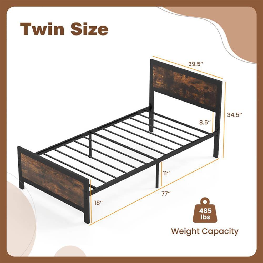 Twin Size  
39.5" x 77" x 34.5" x 18" x 11"  
8.5"  
485 lbs Weight Capacity