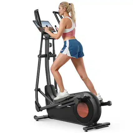 Front. MERACH - MERACH E27 Elliptical Trainer Magnetic Exercise Machine Hyper-Quiet 8 Resistance Levels - Black.