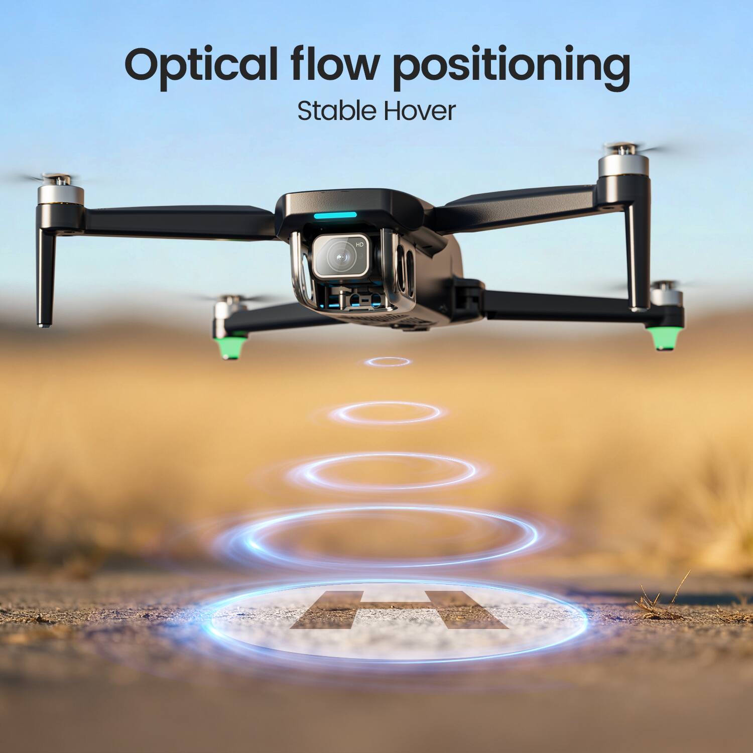 Optical flow positioning  
Stable Hover