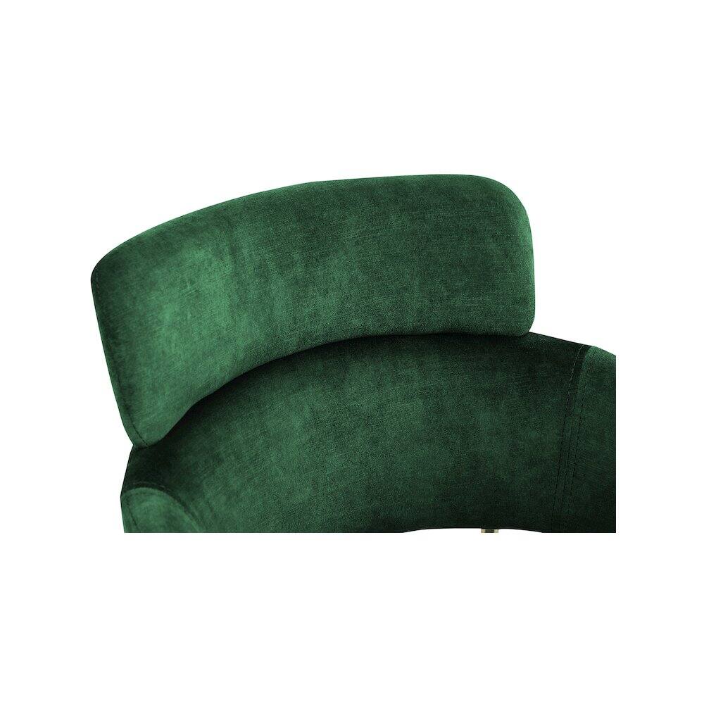 Alt View 3. Meridian Furniture - Yara Green Velvet Dining Chair, Set of 2 - Green.