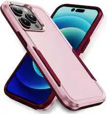 Front. Entronix - Entronix Case Compatible with iPhone 15 Pro Max - Soft-Touch Dual-Layer Sleek Cover - Pink.