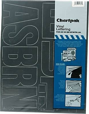 Chartpak - Vinyl Letters, 4" - Black