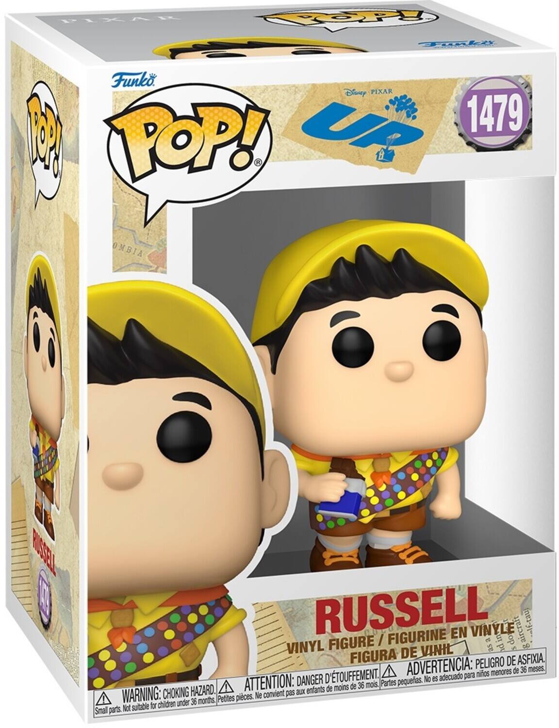 PIXAR VOP li Funko Disney PIXAR UR 1479 1 POP! B OMBIA TESSIN  RUSSELL FIGURINE EN VINYLE aircraft alf-tau FIGURE / in VINYL DE VINIL eSE nd A 60 FIGURA PELIGRO DE ASFIXIA, 'TOUFFEMENT. ADVERTENCIA: para nios menores de 36 meses. DANGER pequerias. No es adecuado HAZARD. ATTENTION: aux enfants de moins de 36 mois. Partes WARNING: CHOKING Petites pieces. Ne convient pas for children under 36 months. Small parts. Not suitable