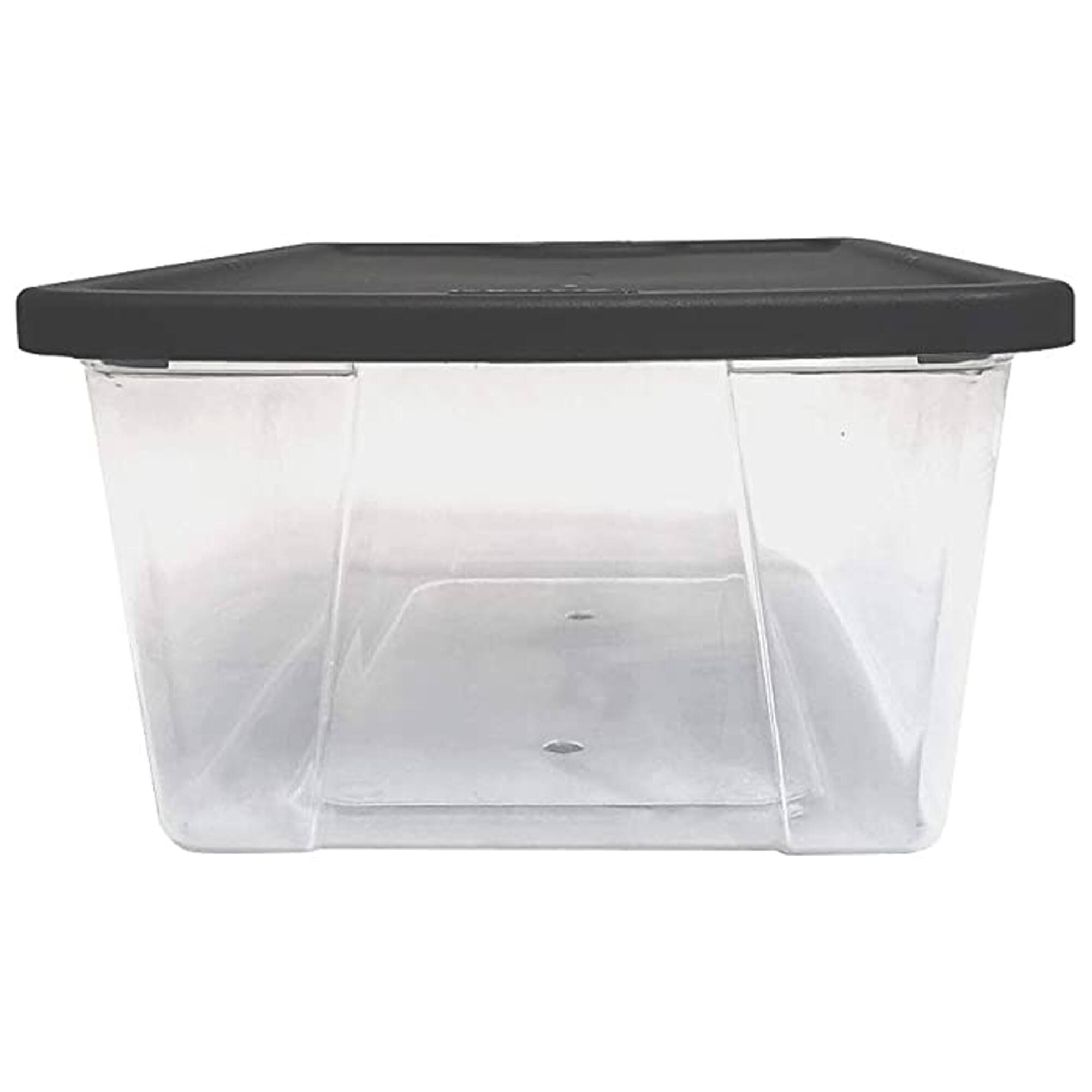 Alt View 7. Homz - Homz Snaplock 6 Quart Clear Organizer Storage Container Bin with Lid (20 Pack) - Clear.