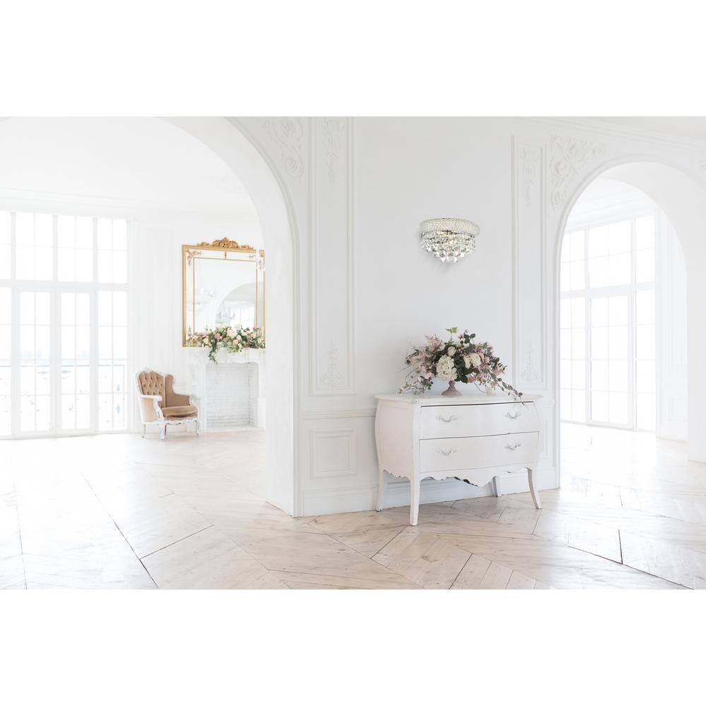 Left. Elegant Lighting - Primo 2 light Chrome Wall Sconce Clear Royal Cut Crystal - Chrome.