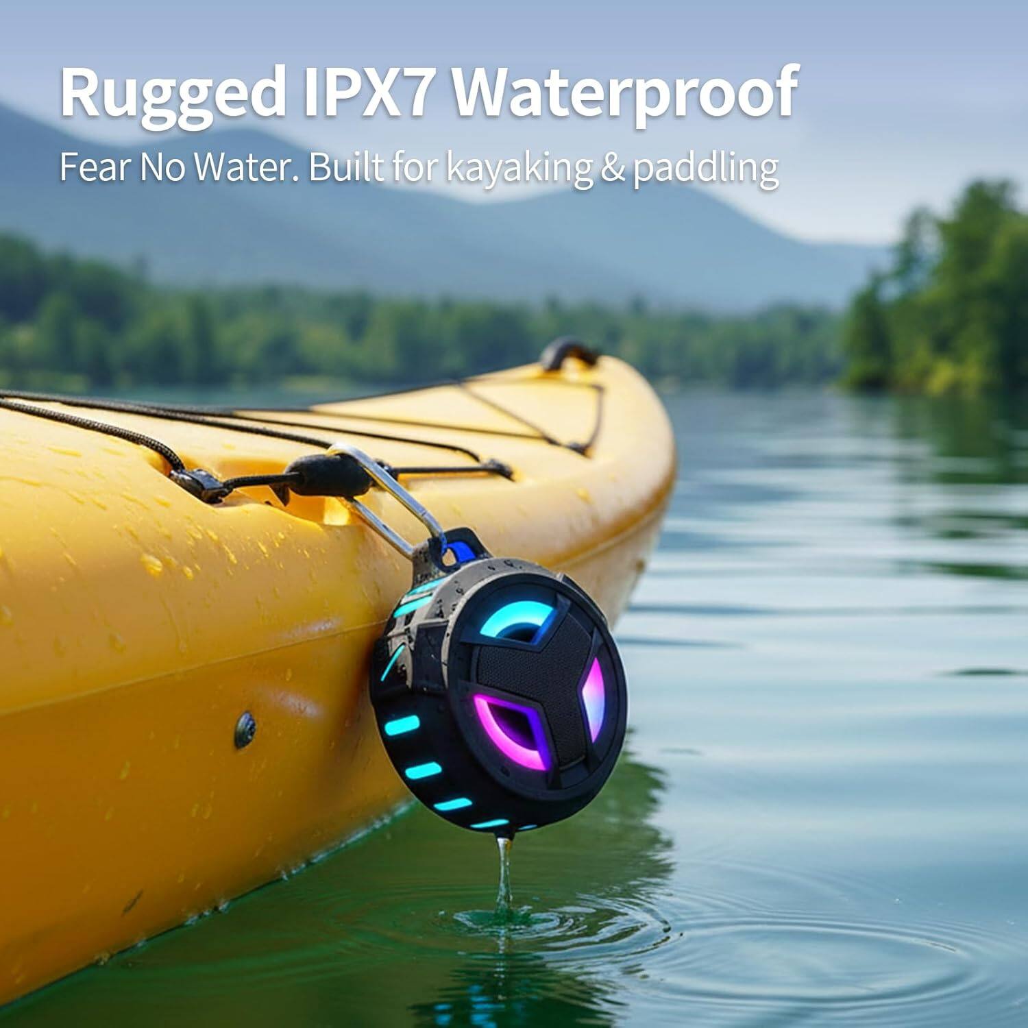 Rugged IPX7 Waterproof  
Fear No Water. Built for kayaking & paddling