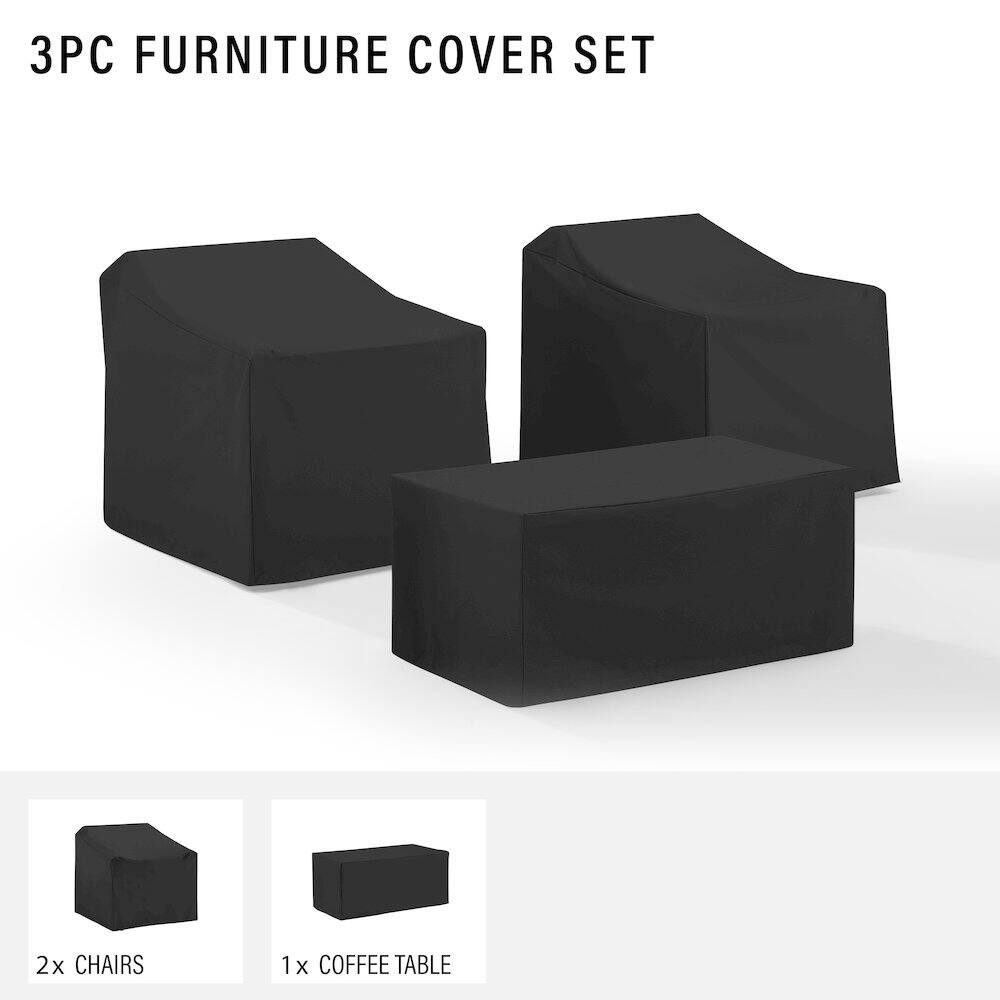 3PC FURNITURE COVER SET  
2x CHAIRS  
1x COFFEE TABLE